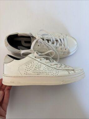 P448 John sneakers white patent leather sz 35 barely worn
